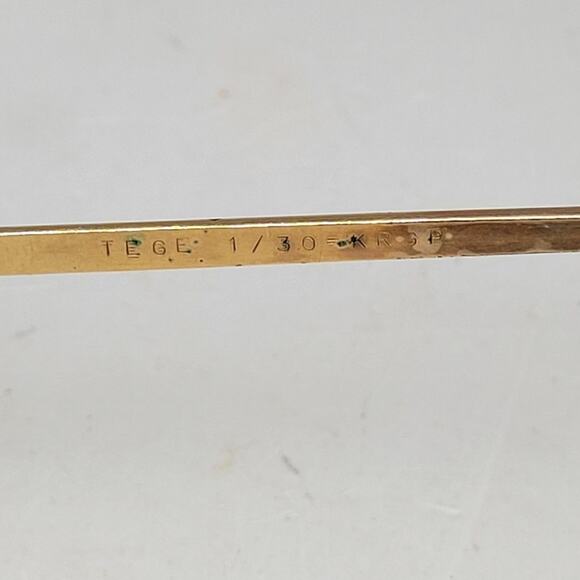 Vintage Mid Century French Gold Octagon Wire Frame Glasses‎ - Picture 4 of 9